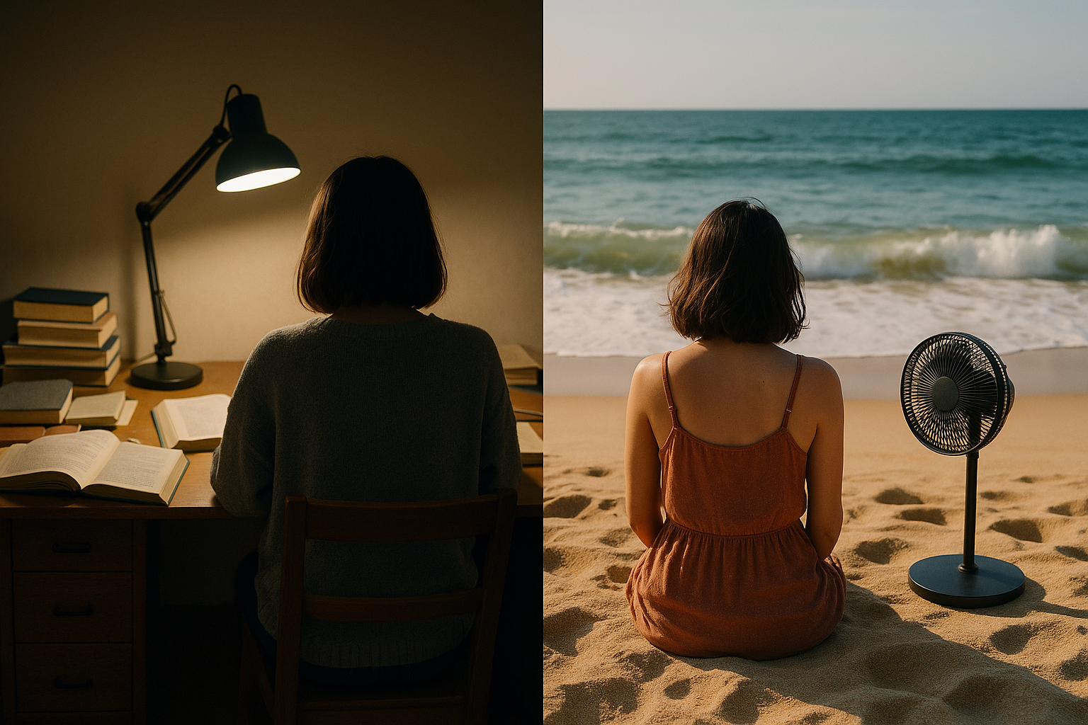 make it more realistic and dont show their face, shot with their back facing the camera